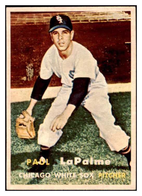 1957 Topps Baseball #344 Paul Lapalme White Sox EX-MT 530416