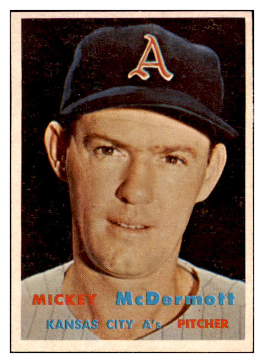 1957 Topps Baseball #318 Mickey McDermott A's EX-MT 530418