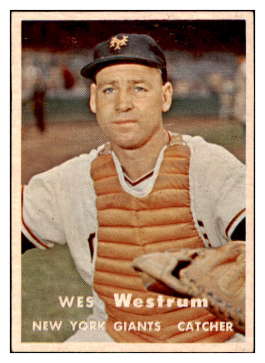 1957 Topps Baseball #323 Wes Westrum Giants EX-MT 530419