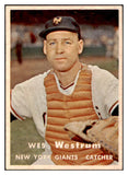 1957 Topps Baseball #323 Wes Westrum Giants EX-MT 530419