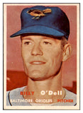 1957 Topps Baseball #316 Billy O'Dell Orioles EX-MT 530421