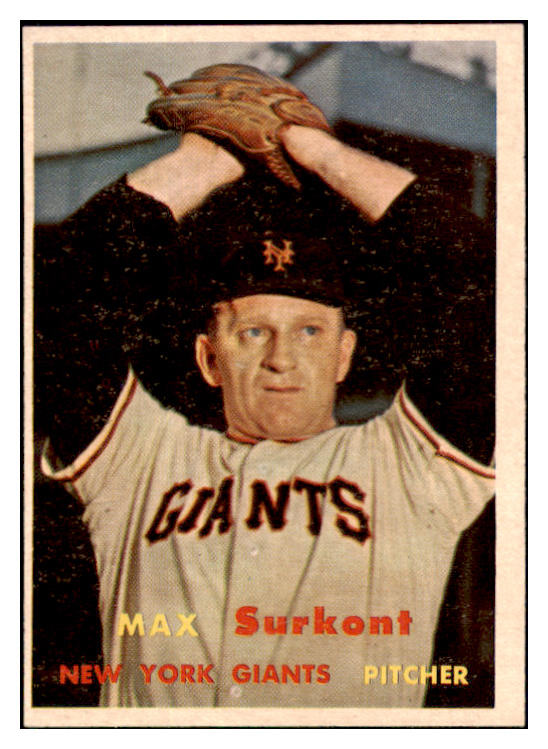 1957 Topps Baseball #310 Max Surkont Giants EX-MT 530427
