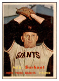 1957 Topps Baseball #310 Max Surkont Giants EX-MT 530427