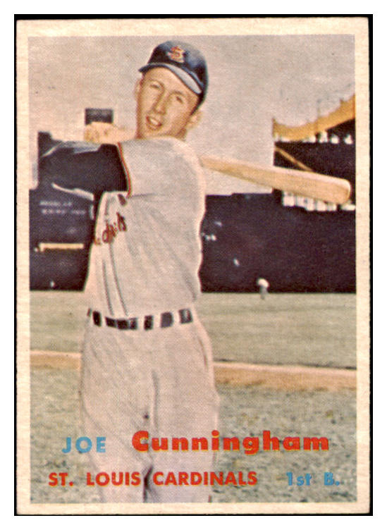 1957 Topps Baseball #304 Joe Cunningham Cardinals EX-MT 530431
