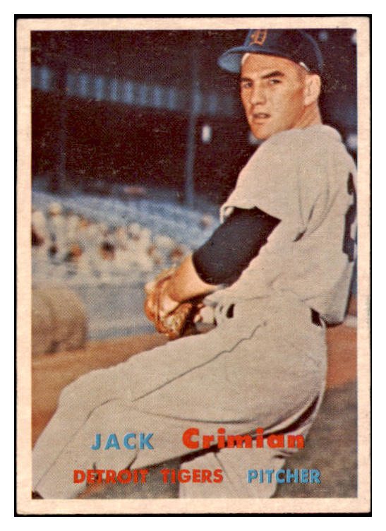 1957 Topps Baseball #297 Jack Crimian Tigers EX-MT 530436