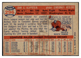 1957 Topps Baseball #296 Johnny Klippstein Reds EX-MT 530437