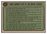 1974 Topps Baseball #005 Hank Aaron Braves VG 530445