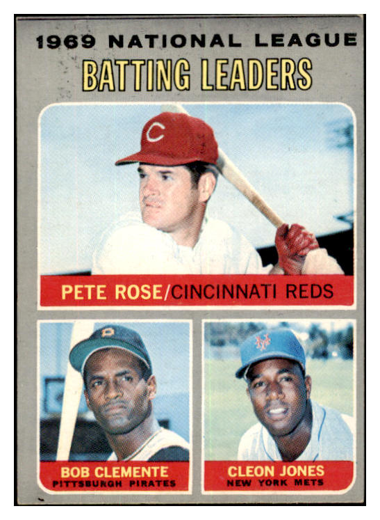 1970 Topps Baseball #061 N.L. Batting Leaders Clemente EX 530453