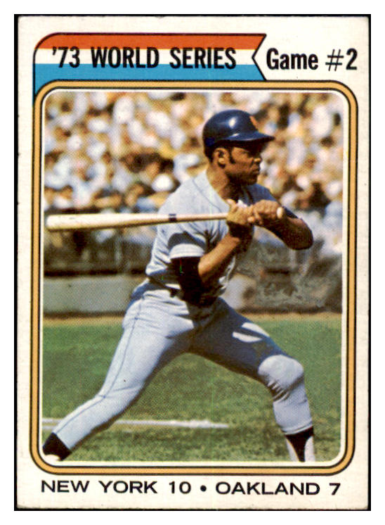 1974 Topps Baseball #473 World Series Game 2 Willie Mays VG-EX 530455