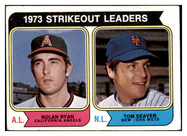 1974 Topps Baseball #207 Strike Out Leaders Nolan Ryan VG-EX 530457