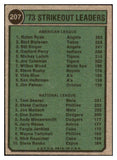 1974 Topps Baseball #207 Strike Out Leaders Nolan Ryan VG-EX 530457