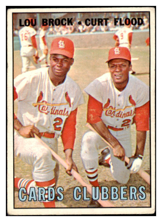 1967 Topps Baseball #063 Lou Brock Curt Flood VG-EX 530482