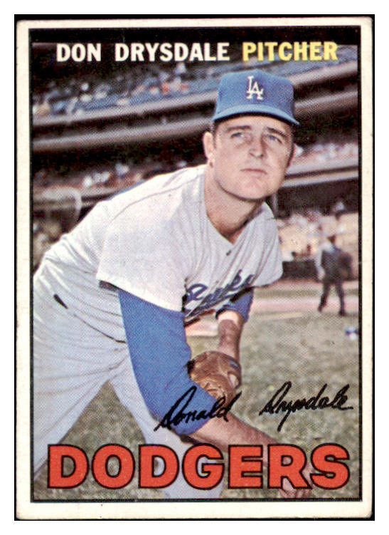 1967 Topps Baseball #055 Don Drysdale Dodgers VG-EX 530483
