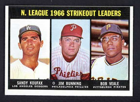 1967 Topps Baseball #238 N.L. Strike Out Leaders Sandy Koufax VG-EX 530488