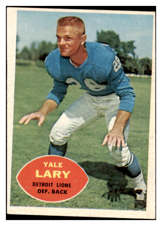 1960 Topps Football #048 Yale Lary Lions VG-EX 530518