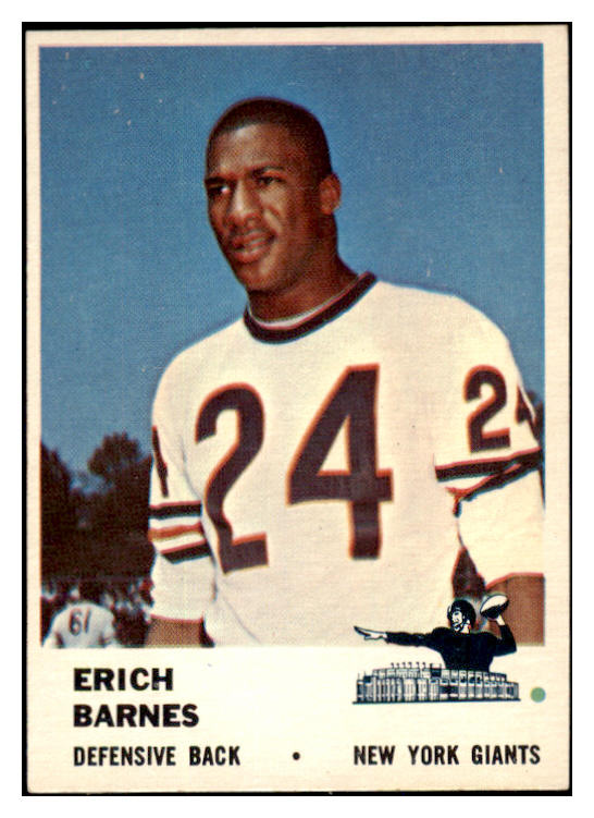 1961 Fleer Football #073 Erich Barnes Giants EX 530525