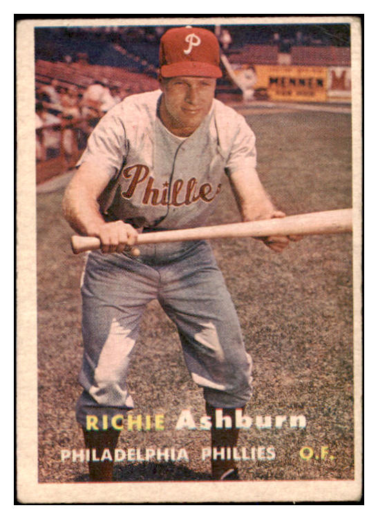 1957 Topps Baseball #070 Richie Ashburn Phillies VG 530533