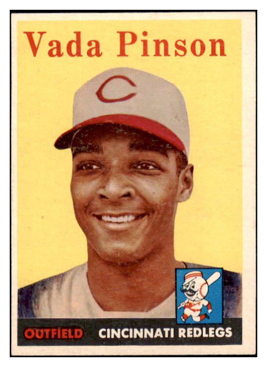 1958 Topps Baseball #420 Vada Pinson Reds EX-MT 530543