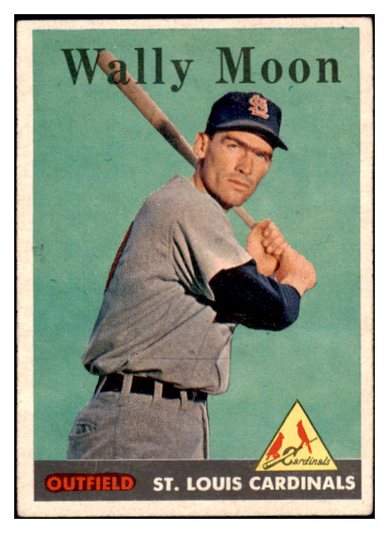 1958 Topps Baseball #210 Wally Moon Cardinals EX 530548