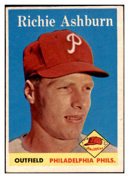1958 Topps Baseball #230 Richie Ashburn Phillies EX+/EX-MT 530549