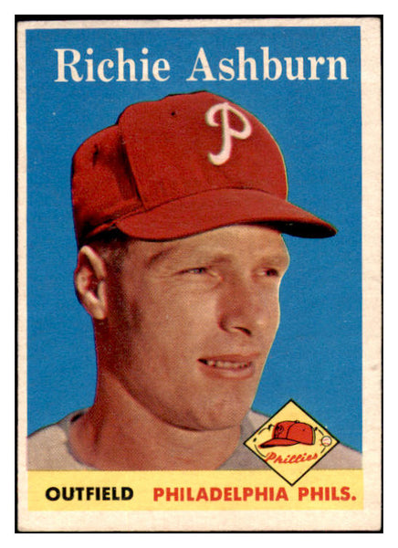 1958 Topps Baseball #230 Richie Ashburn Phillies EX+/EX-MT 530549