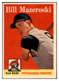 1958 Topps Baseball #238 Bill Mazeroski Pirates EX 530554