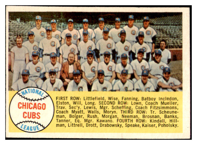 1958 Topps Baseball #327 Chicago Cubs Team VG-EX 530564