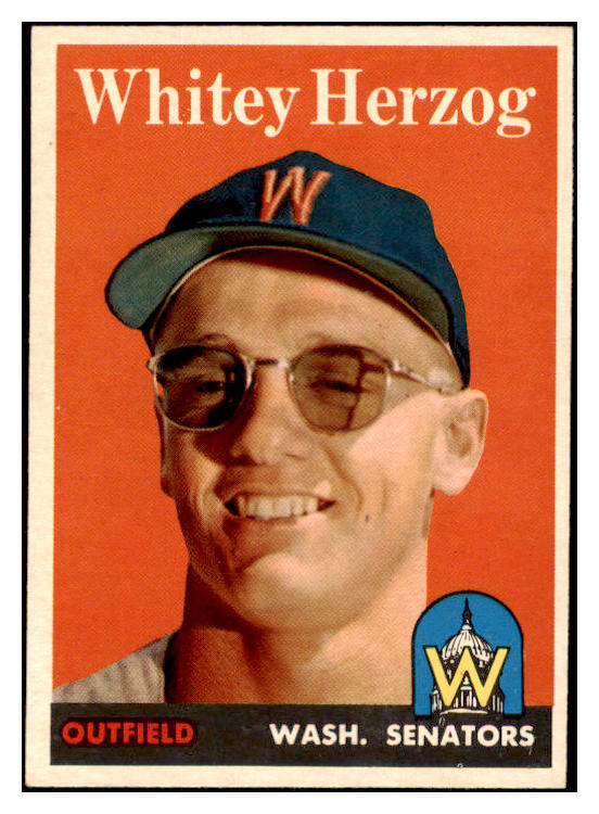1958 Topps Baseball #438 Whitey Herzog Senators EX-MT 530568