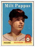 1958 Topps Baseball #457 Milt Pappas Orioles EX-MT 530574