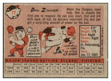 1958 Topps Baseball #077 Don Zimmer Dodgers EX 530582