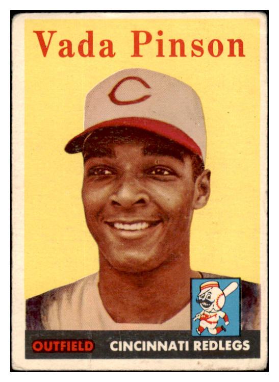 1958 Topps Baseball #420 Vada Pinson Reds VG 530587