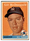 1958 Topps Baseball #020 Gil McDougald Yankees VG-EX 530588