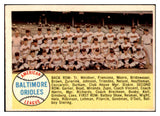 1958 Topps Baseball #408 Baltimore Orioles Team EX 530595