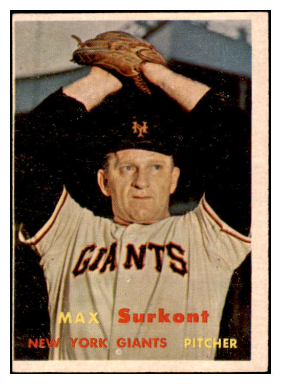 1957 Topps Baseball #310 Max Surkont Giants VG-EX 530603