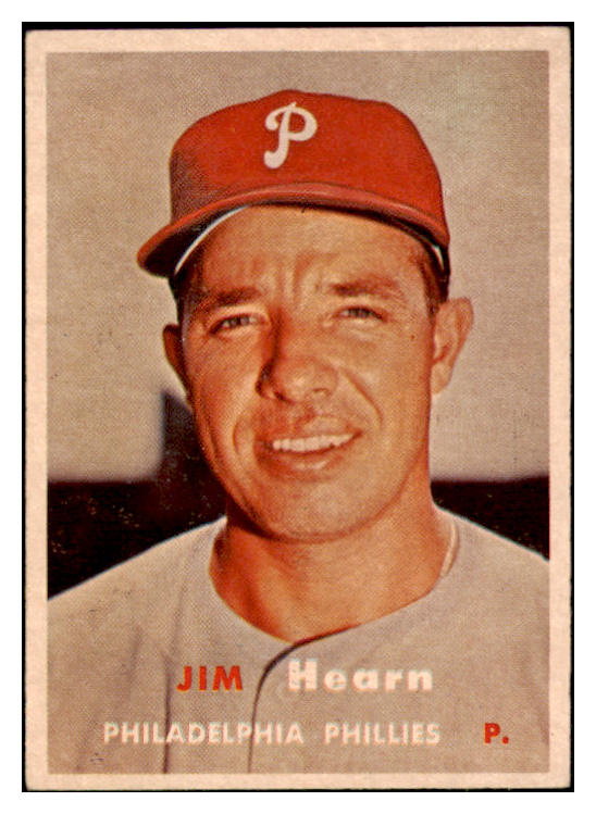 1957 Topps Baseball #348 Jim Hearn Phillies EX 530609