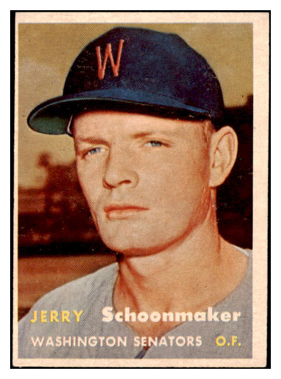 1957 Topps Baseball #334 Jerry Schoonmaker Senators EX 530618