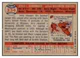 1957 Topps Baseball #334 Jerry Schoonmaker Senators EX 530618