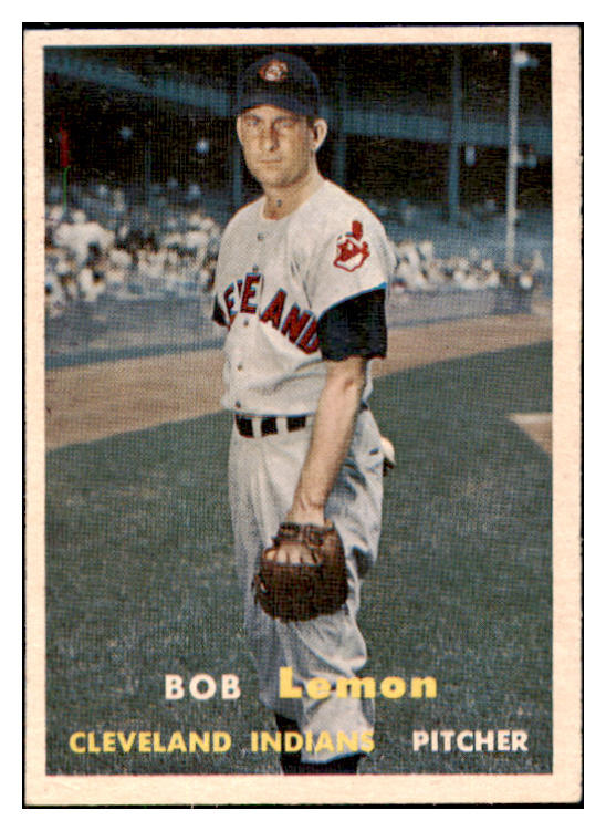 1957 Topps Baseball #120 Bob Lemon Indians EX 530629