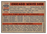 1957 Topps Baseball #329 Chicago White Sox Team EX 530630