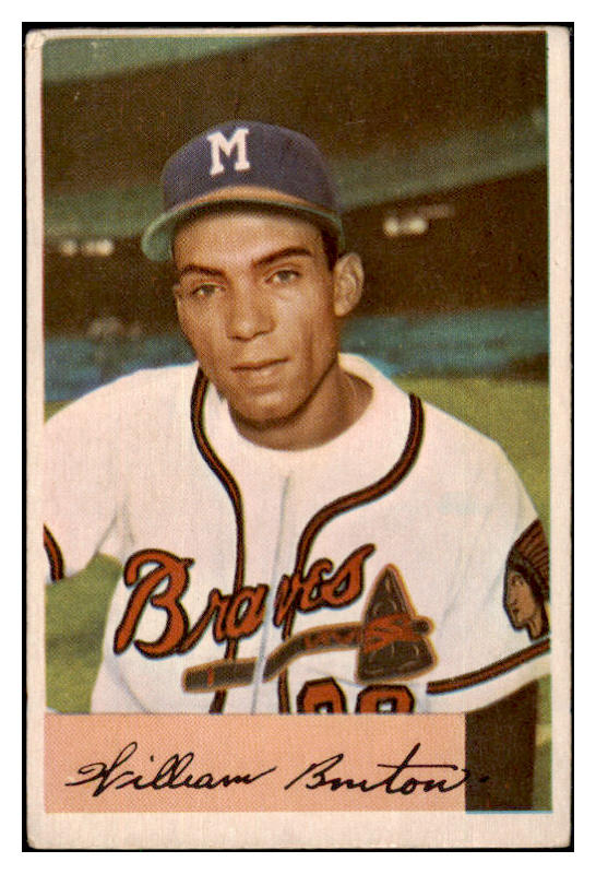 1954 Bowman Baseball #224 Bill Bruton Braves GD-VG 530639