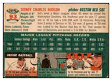 1954 Topps Baseball #093 Sid Hudson Red Sox VG-EX 530645