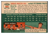 1954 Topps Baseball #095 Hal Rice Pirates VG-EX 530646
