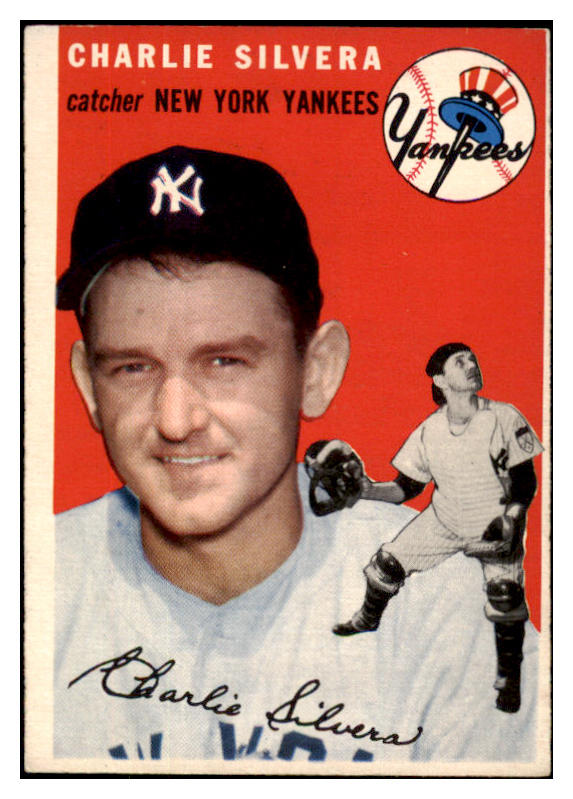 1954 Topps Baseball #096 Charlie Silvera Yankees VG-EX 530647