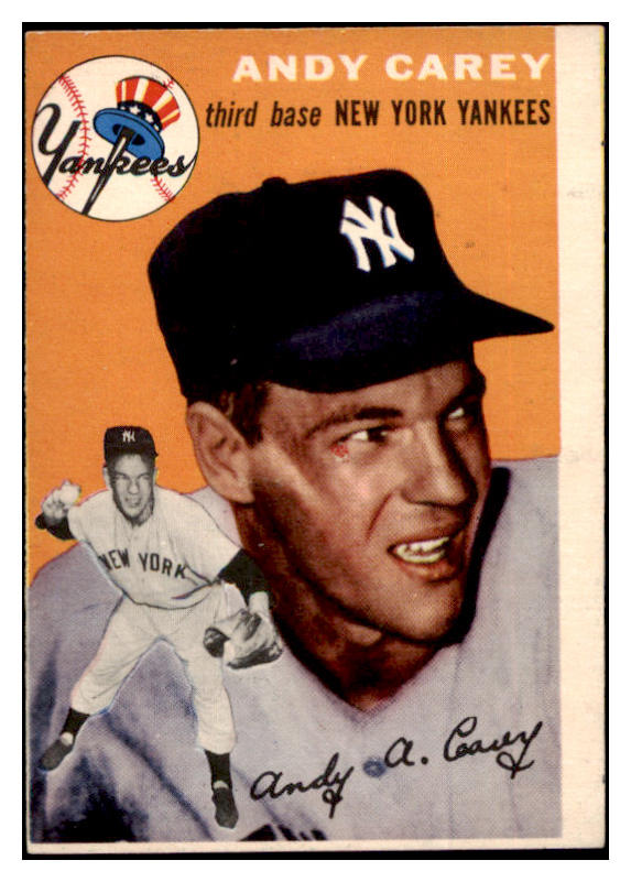 1954 Topps Baseball #105 Andy Carey Yankees VG-EX 530654