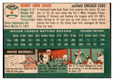 1954 Topps Baseball #004 Hank Sauer Cubs VG-EX 530657