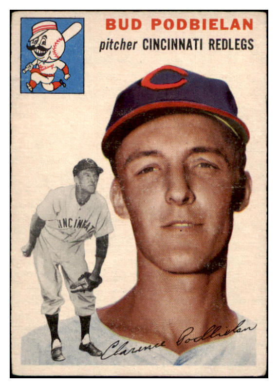 1954 Topps Baseball #069 Bud Podbielan Reds VG-EX 530665