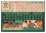 1954 Topps Baseball #083 Joe Collins Yankees VG-EX 530670