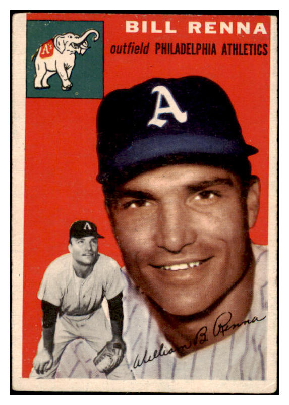 1954 Topps Baseball #112 Bill Renna A's VG-EX 530681