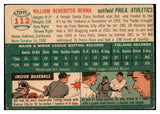 1954 Topps Baseball #112 Bill Renna A's VG-EX 530681