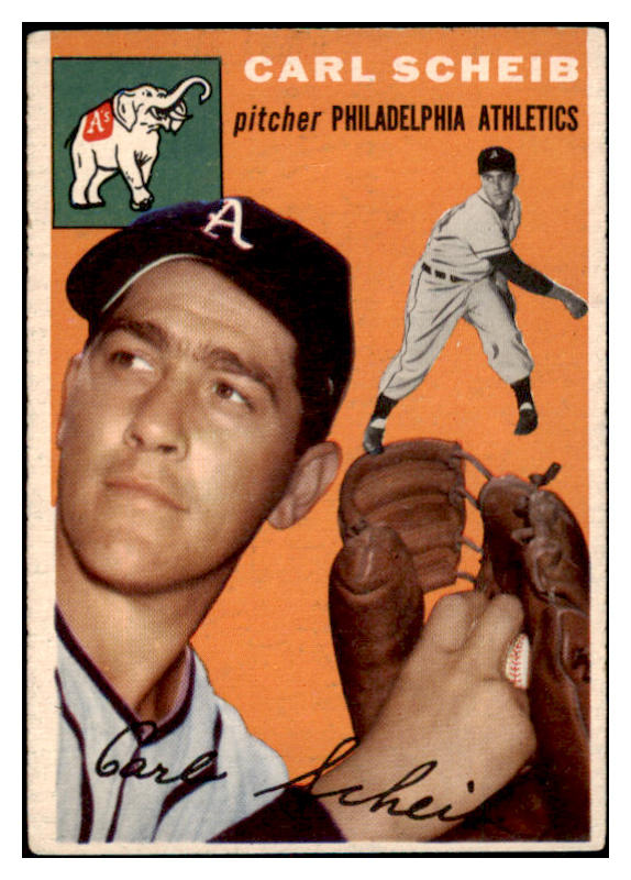 1954 Topps Baseball #118 Carl Scheib A's VG-EX 530686